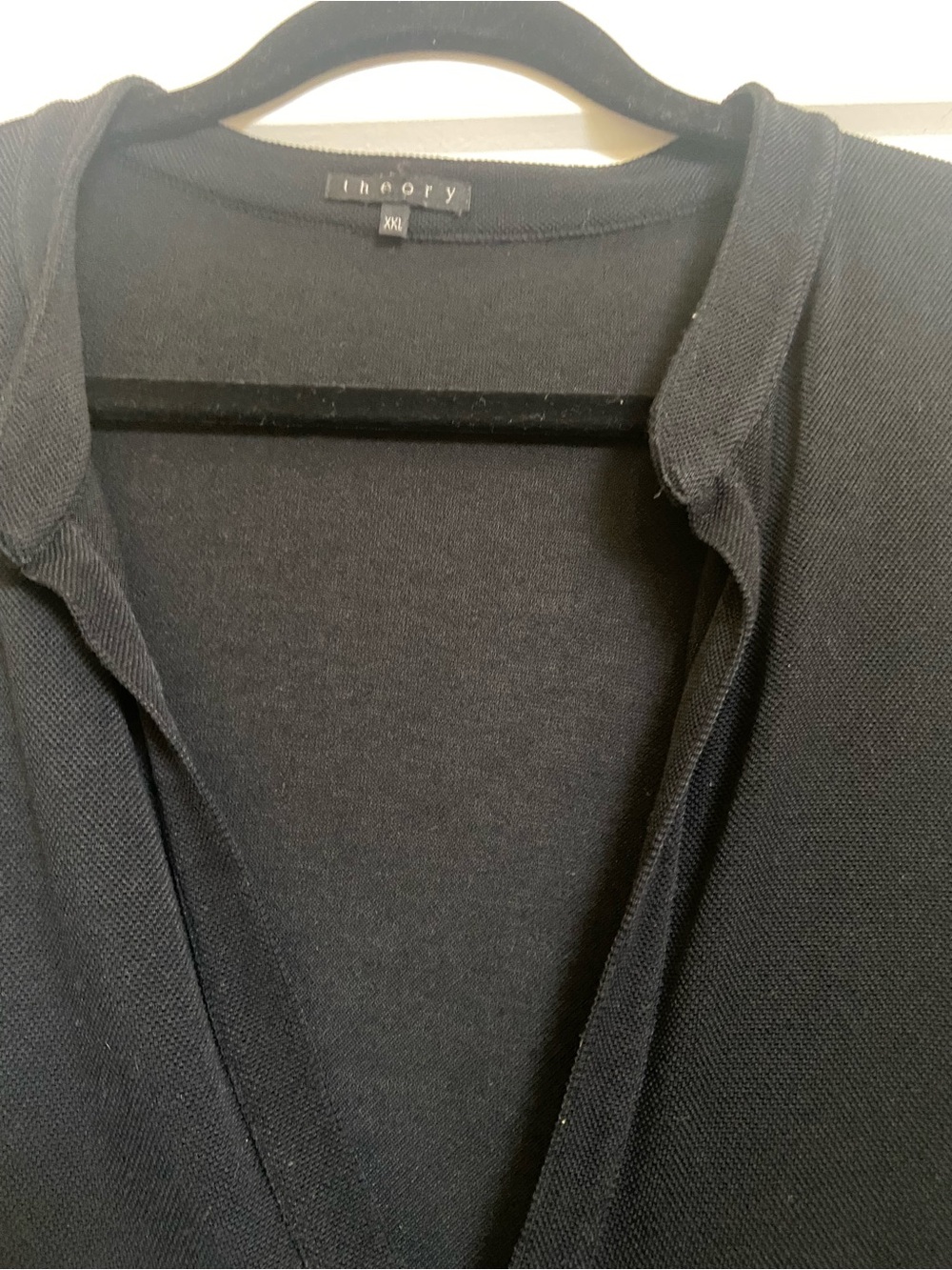 Theory Men's Black Polo V-Neck